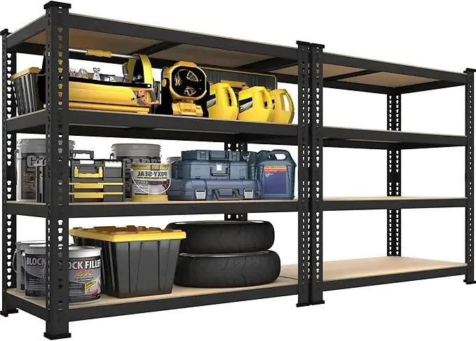 40" x 20" x 59" Heavy Duty 4-Tier Metal Storage Shelves – Adjustable Garage Utility Rack Organizer