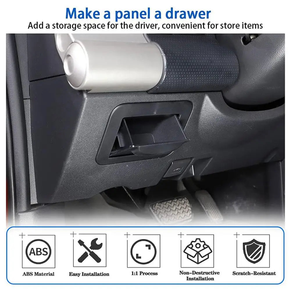 Toyota FJ Cruiser Armrest Storage Box - Center Console Hidden Organizer Holder Accessory 2007-2021