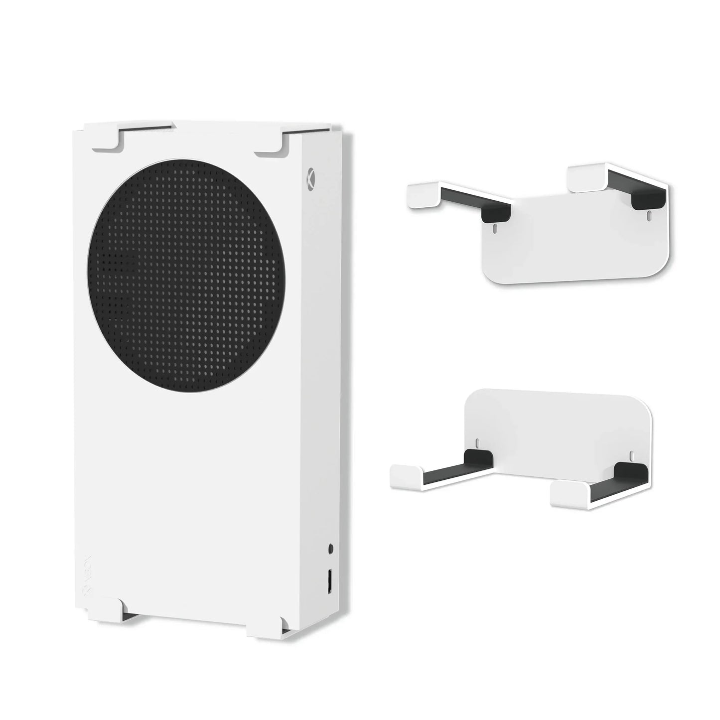 Wall Mount Holder for Xbox Series S — Metal Vertical Bracket for Wall or Under Desk, Console Game Accessories