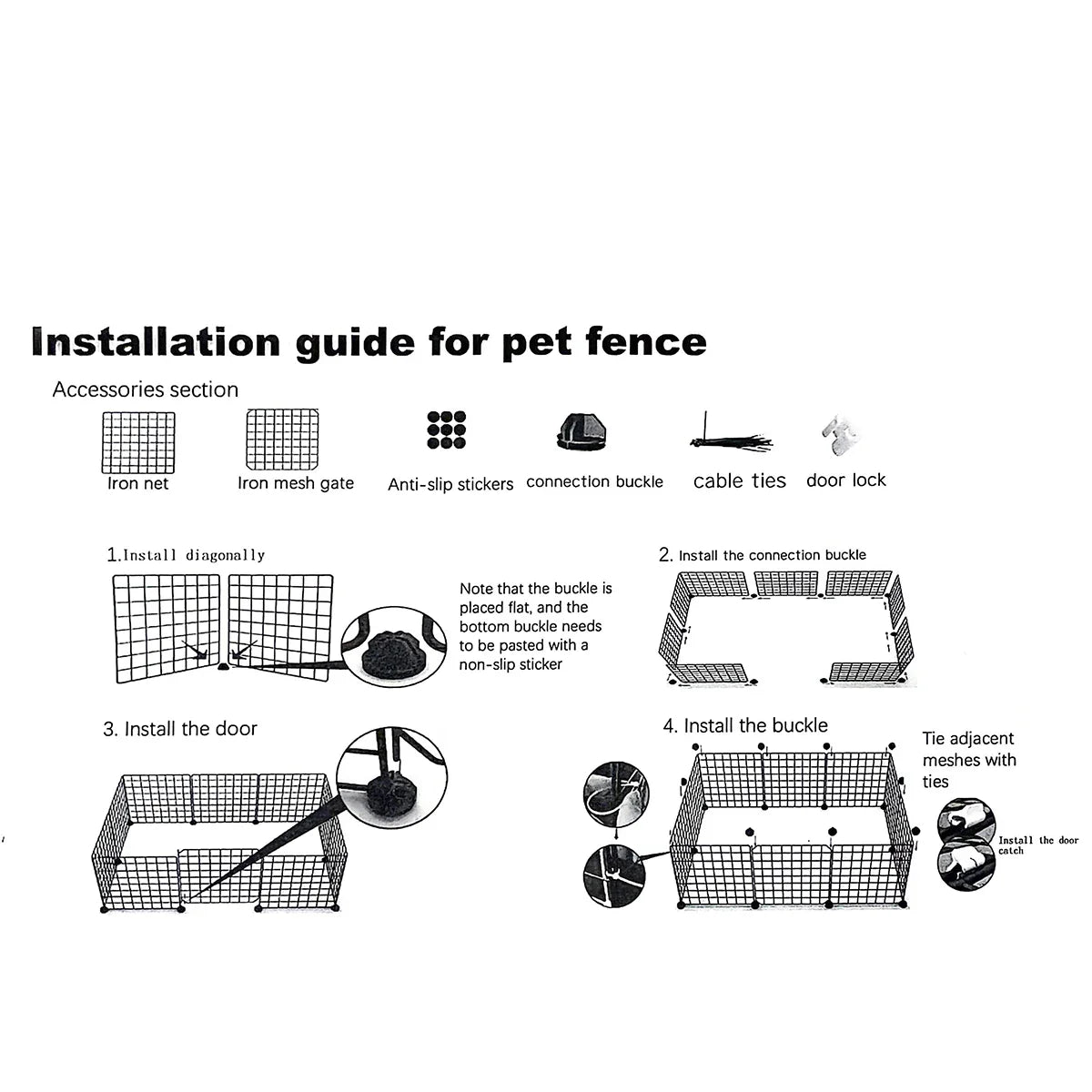 Pet Indoor Dog Fence – Small & Medium Dog House Kennel with Isolation Door