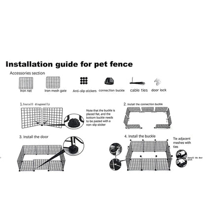 Pet Indoor Dog Fence – Small & Medium Dog House Kennel with Isolation Door