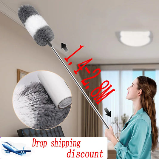 Extendable Microfiber Duster Brush - Versatile Cleaning Tool for Dusting Car and Furniture Gaps
