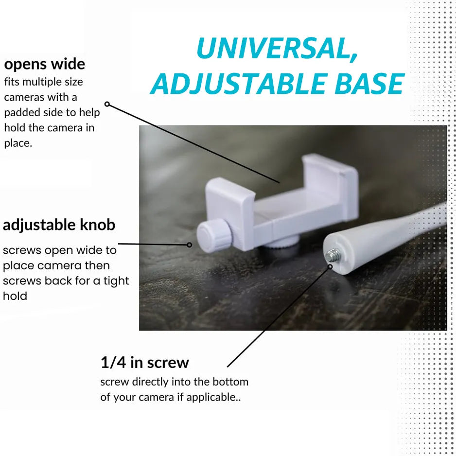 Universal Long Flexible Silicone Baby Monitor Holder - White, Hole-Free IP Camera Mount for Crib and Cradle