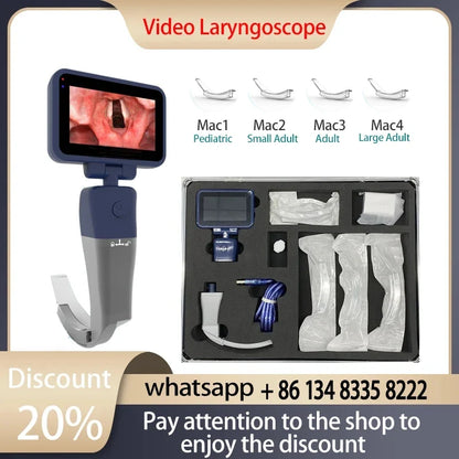3.5-Inch Touch Screen Video Laryngoscope with Reusable Sterilizable Blades – Digital Laryngoscope, Mexico Warehouse Delivery