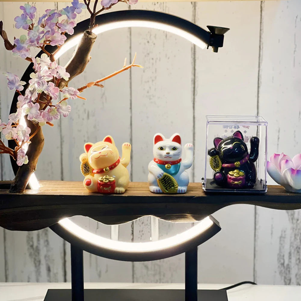 Solar-Powered Lucky Cat - Automatic Waving Fortune Cat for Home, Office Decor, and Car Ornament, Ideal Birthday Gift