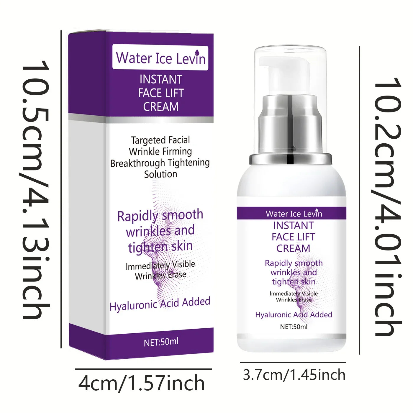 Hyaluronic Acid Instant Face Lift Cream – Anti Wrinkle Firming Skin Tightening Moisturizer for Youthful Glow