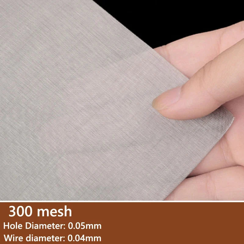 304 Stainless Steel Mesh Filter Sheets 4–400 Mesh Woven Wire Screen 1–5pcs High Quality Filtration Mesh