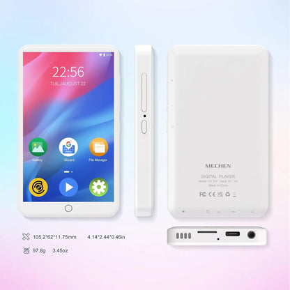 MECHEN MP3/MP4 Player Android 9.0 – Bluetooth & WiFi Music Player with Spotify, Audible, Pandora Support, Up to 512GB (White)