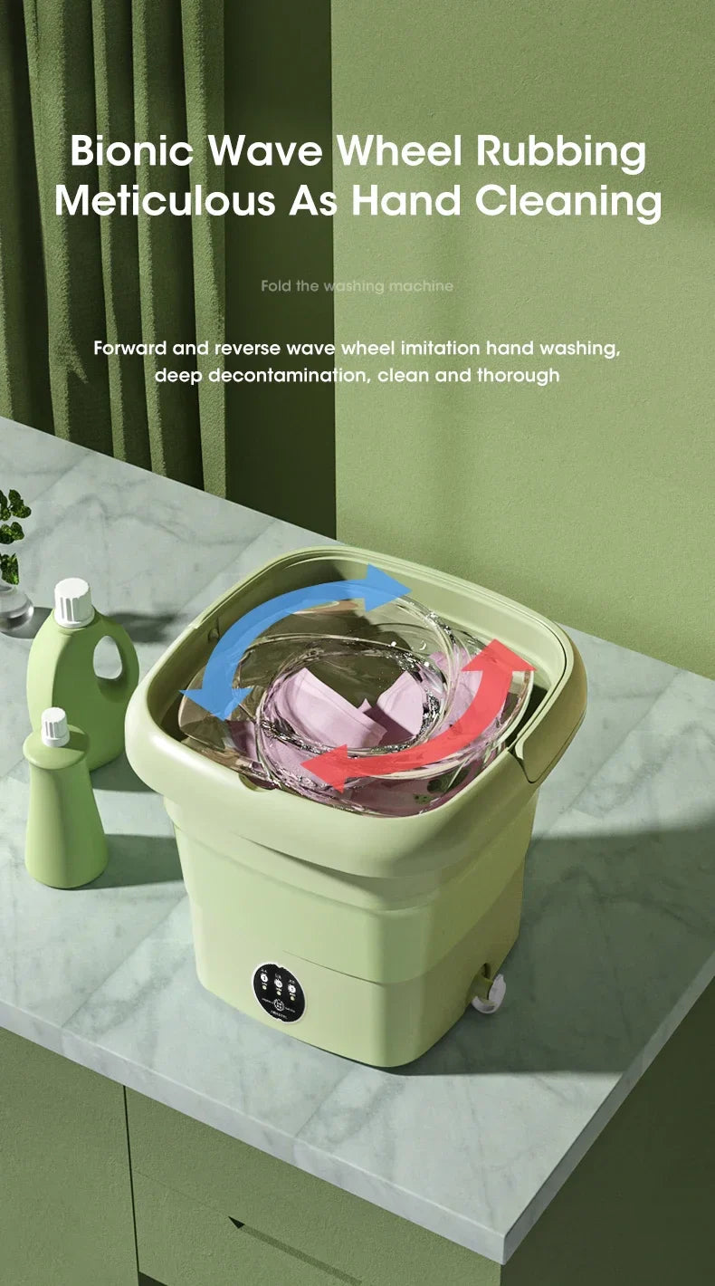 Portable Mini Washing Machine – 4.5L Washer for Socks, Underwear & Panties, Travel & Dorm Use, EU/US/UK/AU Plug