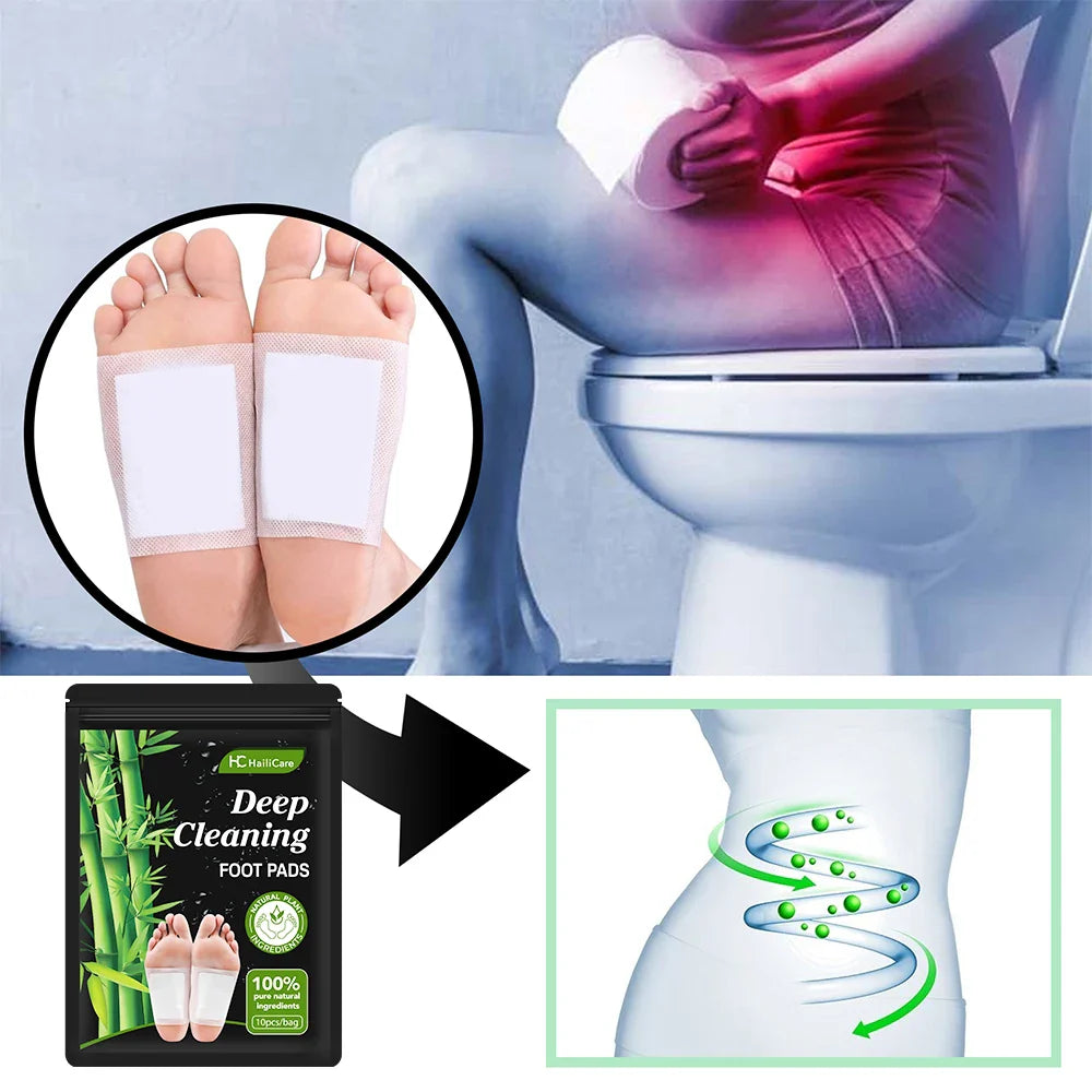 10PCS Herbal Detox Foot Patches – Stress Relief & Deep Sleep Aid | Natural Foot Care & Body Cleanse