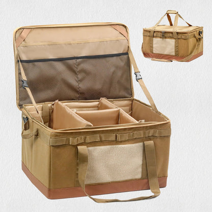 60L Large Camping Storage Bag – Collapsible Cooking Trunk Organizer, Waterproof Oxford Fabric