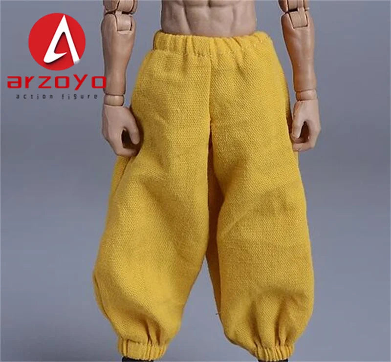 1/12 Scale Vintage Kung Fu Outfit – T-Shirt, Lantern Pants & Suit Clothes for 6" Romankey Male Action Figures