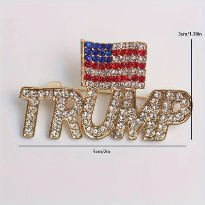 Hot Selling Trump America Flag Brooch – High-Quality Patriotic Pin Badge