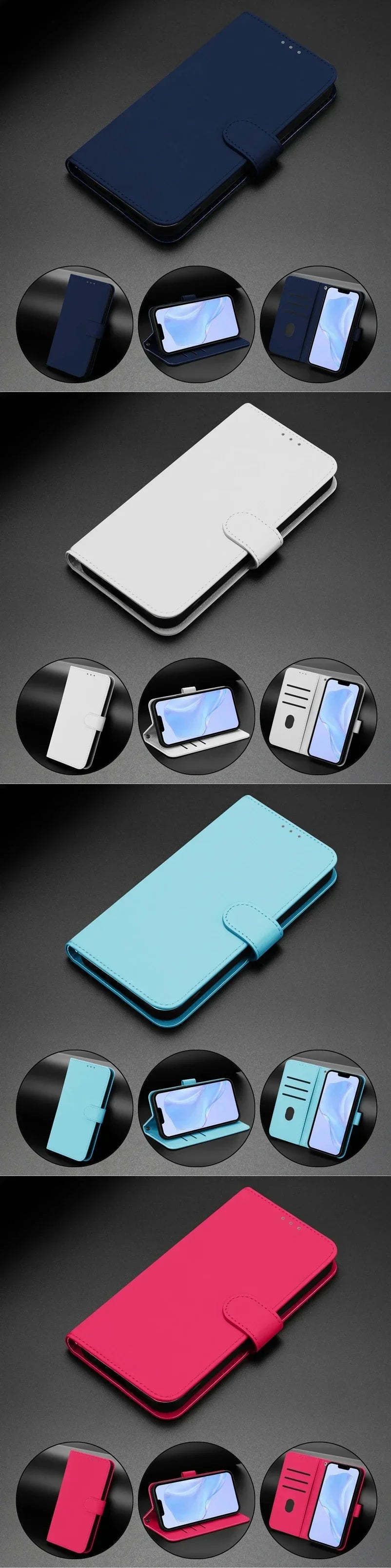 iPhone 16 Series Wallet Leather Flip Case – Protective Cover for 16, 16 Pro, 16 Pro Max & 16 Plus