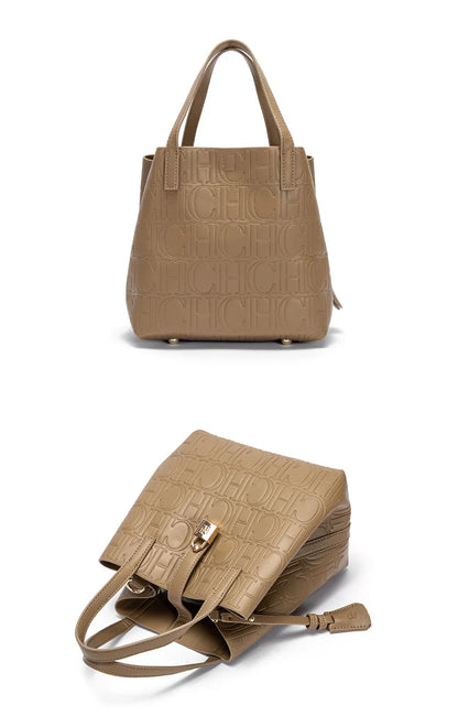 CHCH Women's Tote Bag - New Steel Embossed Handheld Bun Shopping Bag for Mothers