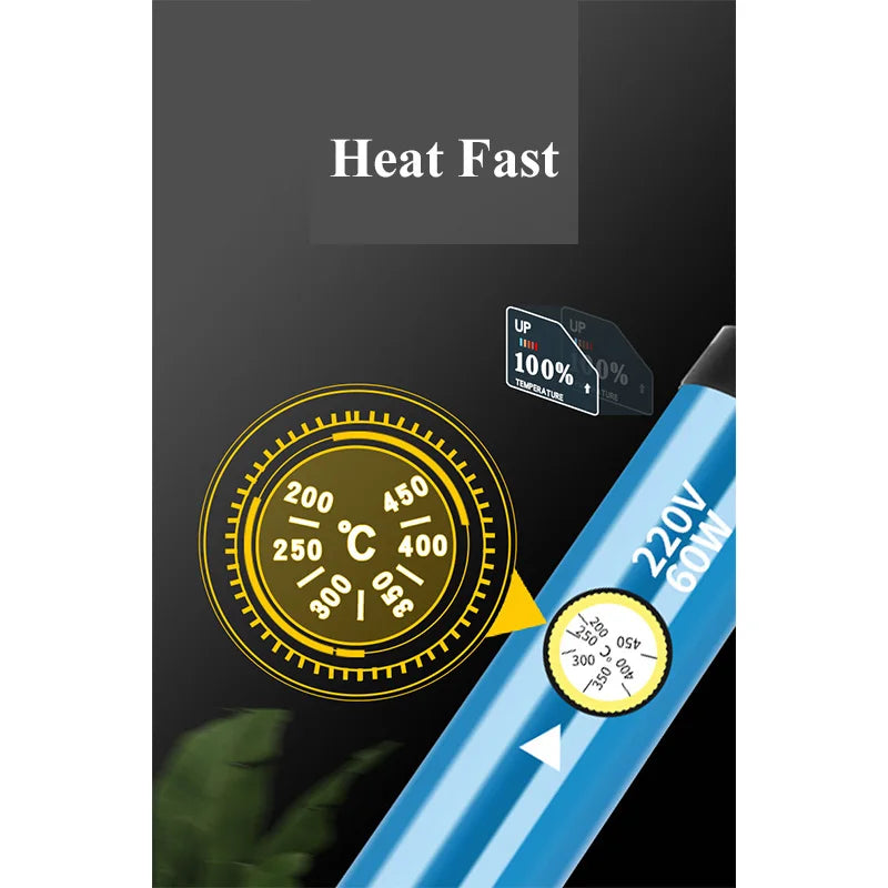 60W Electric Soldering & Pyrography Tool – Adjustable Temperature Wood Burning and Embossing Pen Set