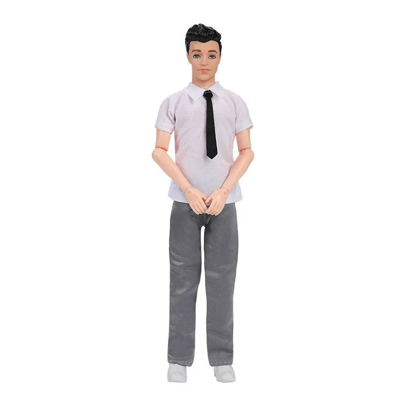 30cm Fashion Ken Doll – 1/6 Multi-Joint Movable Boyfriend with Clothes Suit, Dress-Up Toy for Kids