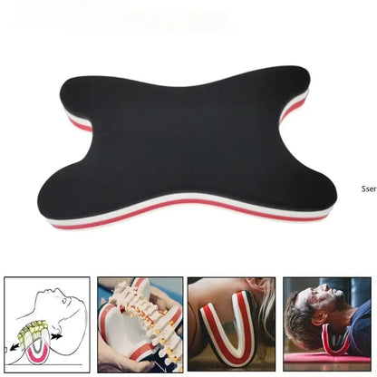 Cervical Neck Stretcher Pillow - Portable Orthopedic Traction & Massage Device