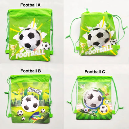 12pcs Cartoon Football Gift Bags – Non-Woven Bundle Pockets for Party & Football Enthusiasts