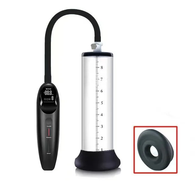 Electric Manual Vacuum Pump - Adult Negative Pressure Suction Device with Pressure Gauge for Personal Wellness Use