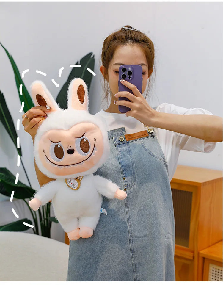 60cm Labubu Cute Rabbit Ragdoll Plush Toy – Soft Mink Fur Cartoon Pillow for Kids Christmas Gift