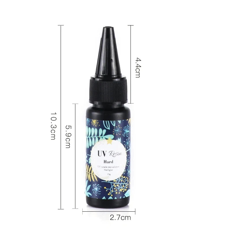 Hard UV Resin Glue - Crystal Clear Ultraviolet Curing Epoxy Resin for DIY Jewelry Making & Craft Projects