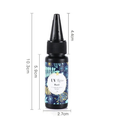 Hard UV Resin Glue - Crystal Clear Ultraviolet Curing Epoxy Resin for DIY Jewelry Making & Craft Projects