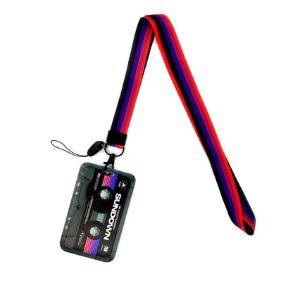 Vintage Tape ID Card Holder with Hanging Rope – Mobile Phone & Chest Card Lanyard