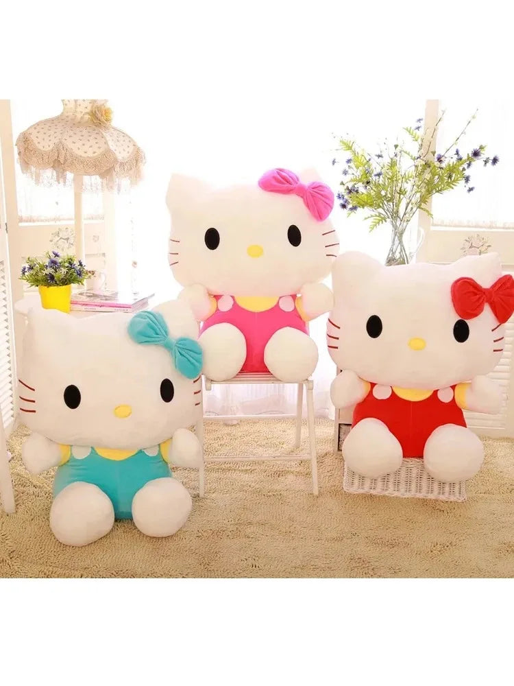 Hello Kitty Plush Toy — 20cm Sanrio Soft Stuffed KT Cat Doll, Cute Movie Character, Birthday Gift for Kids