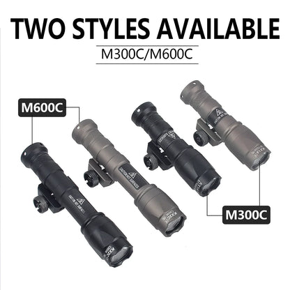 SureFire M600C/M600/M300/X300 Tactical Scout Light — Rifle Flashlight with Momentary Pressure Switch, US Warehouse