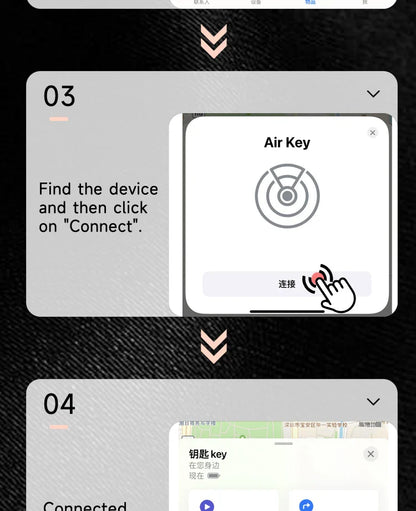 Key Organizer with Apple Find My — Built-In AirTag Holder, Holds 2–6 Keys, Car Keychain GPS Tracker (iOS Only)