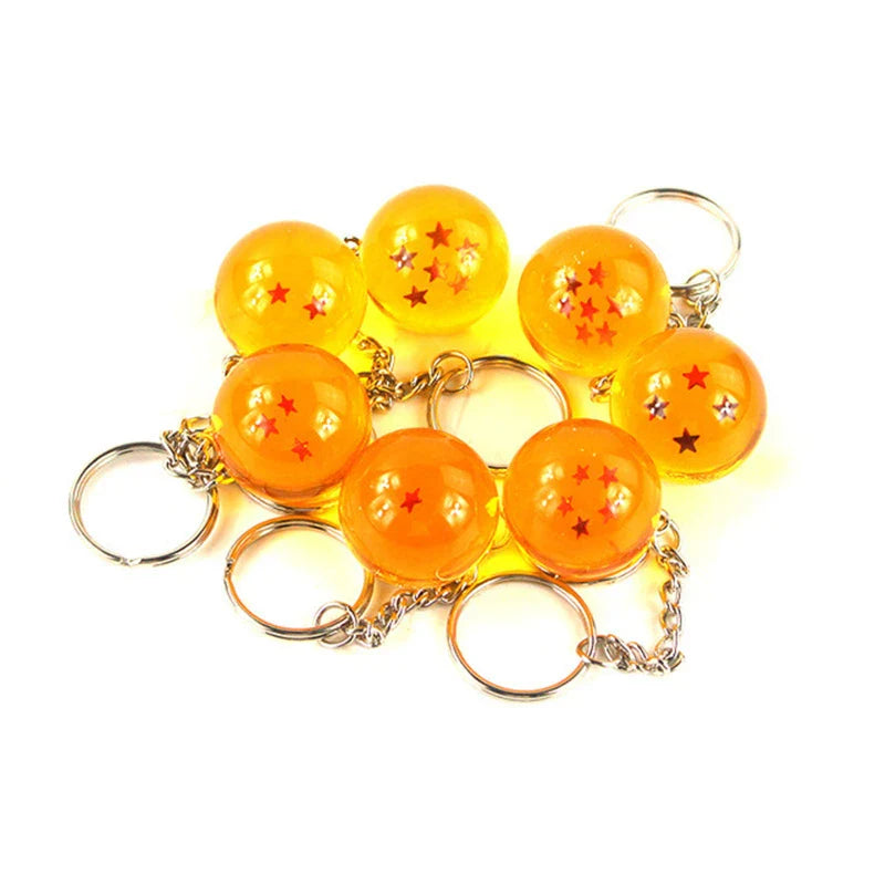 Dragon Ball Z 7PCS Resin Crystal Ball Figures — 2.7cm Son Goku & Shenron Anime Action Model Toys for Kids Gift & Keychain
