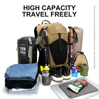 35L Mountaineering Backpack - Waterproof Outdoor Sports Bag for Men & Women, Camping & Hiking Rain Gear