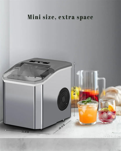 110V/220V Electric Ice Maker – Portable Automatic Bullet & Round Ice Cube Machine, Professional Use