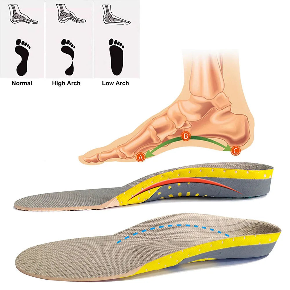 1 Pair Orthopedic Insoles: Flat Foot Health Sole Pad for Shoes - Arch Support Pad for Plantar Fasciitis, Feet Care Orthotics