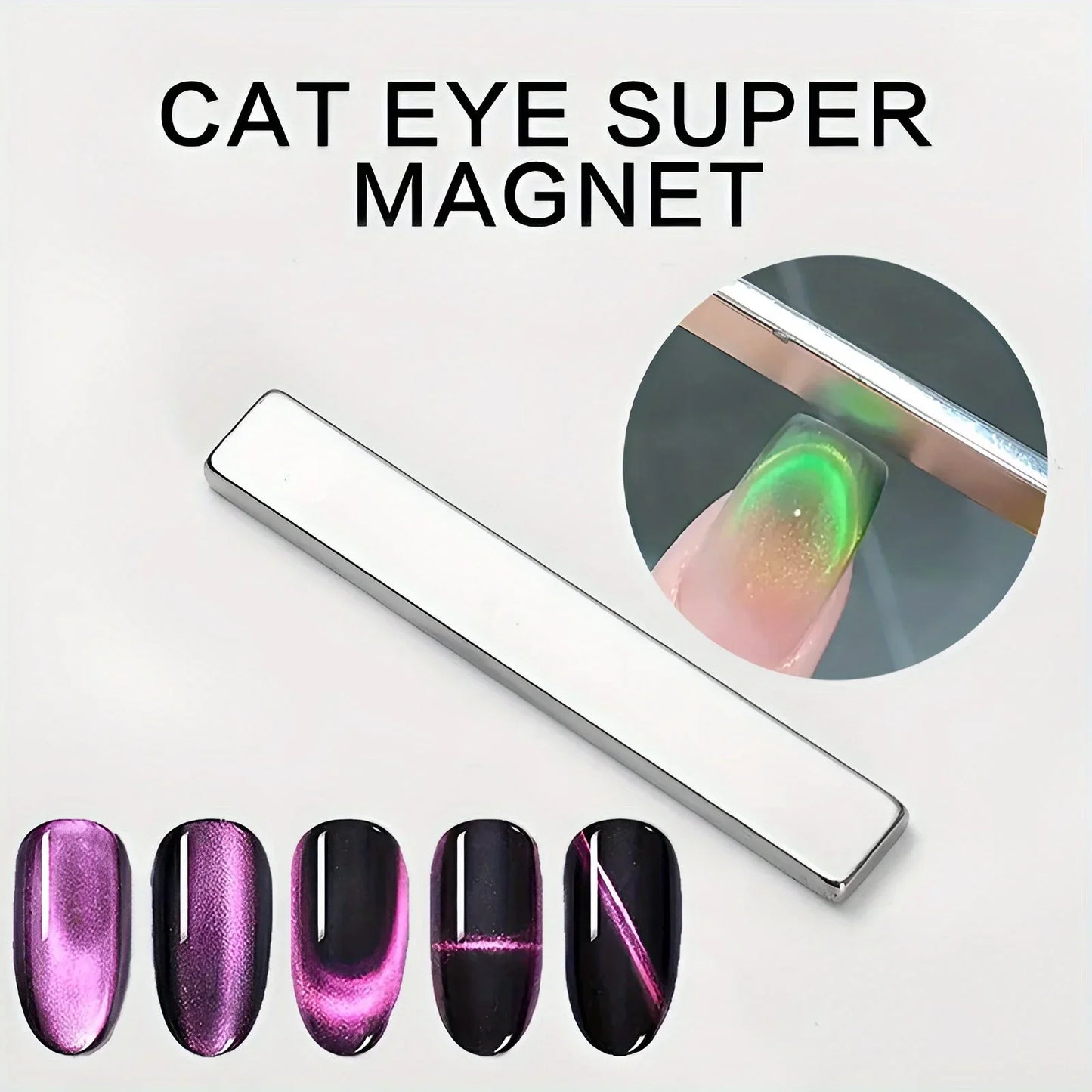 Nail Art Magnetic Pen – 3D Cat Eye Design, Dual-Ended Magnet Wand for Gel Polish, Magic Manicure Tool for DIY & Salon