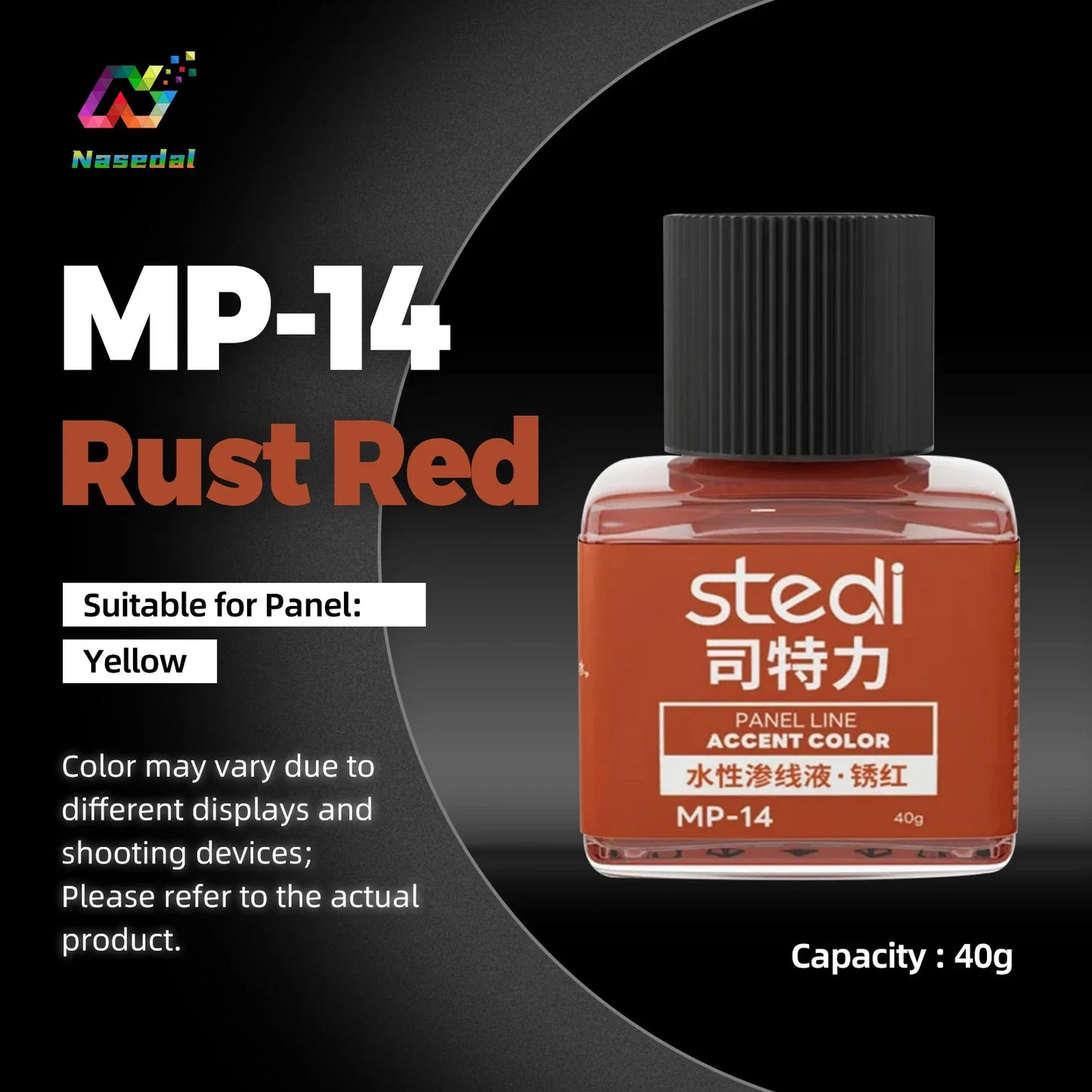 Stedi MP-07~MP-18 Weathering Acrylic Paint – 40g for Gundam & Military Models, Panel Lining DIY Craft Supplies