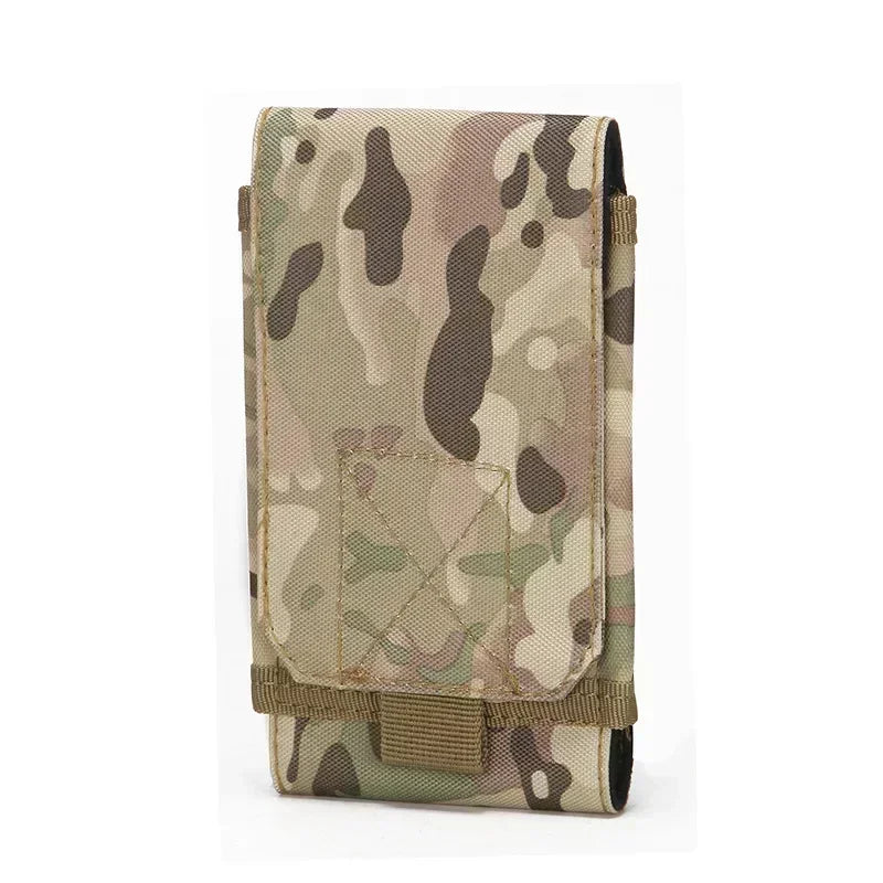 Waterproof Outdoor Camo Tactical Phone Holder – Nylon Waist Belt EDC Hunting Bag