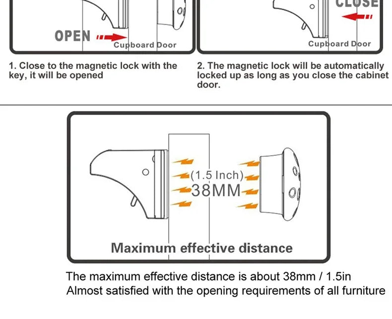 Children’s Magnetic Safety Lock — Baby Protection Drawer & Cabinet Door Lock Limiter for Child Security