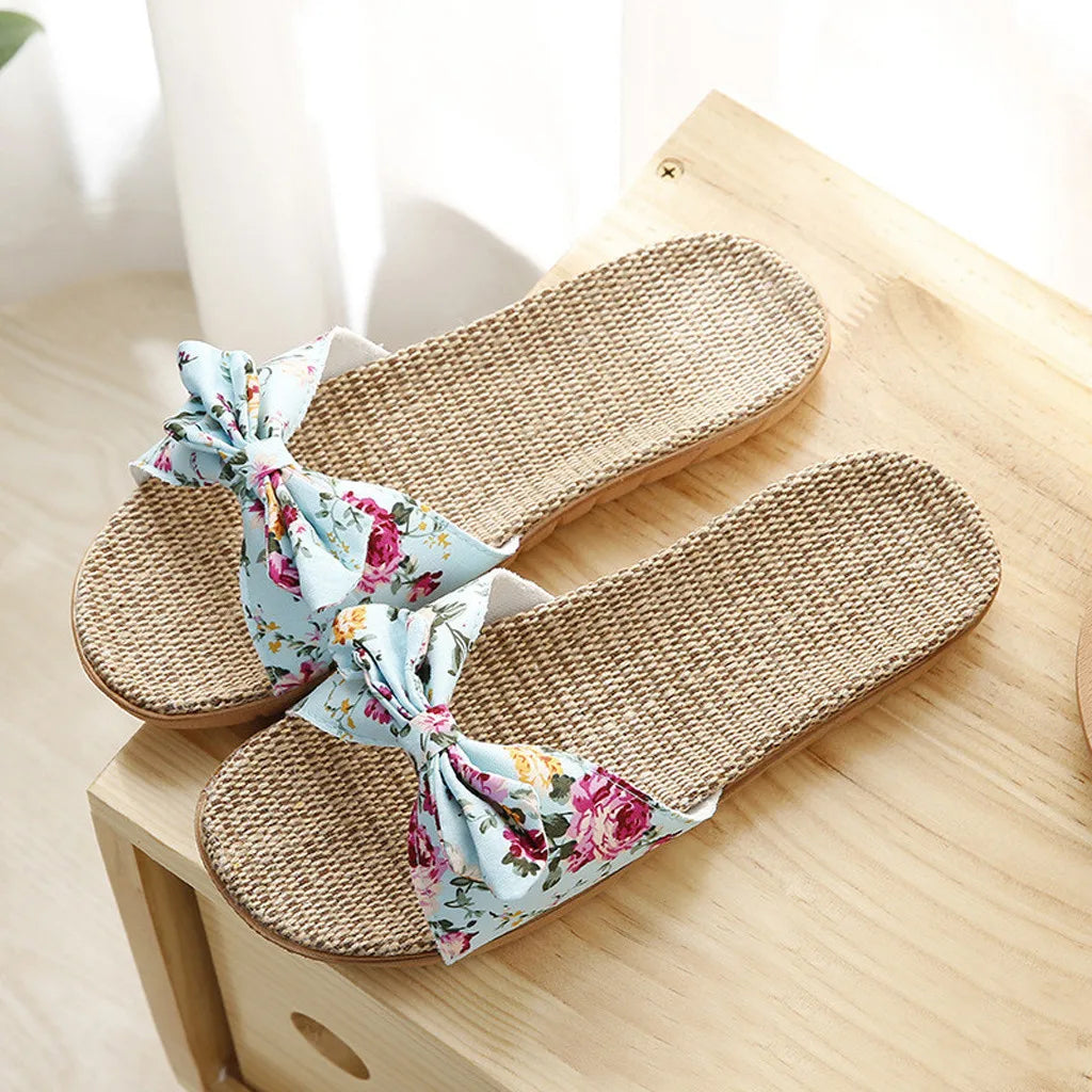 Summer Women’s Bohemian Beach Slippers – Handmade Ethnic Style Espadrille Platform Flip Flops