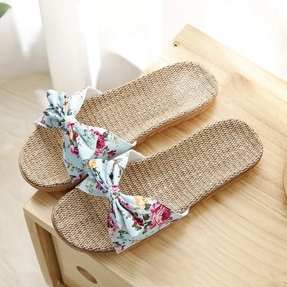 Summer Women’s Bohemian Beach Slippers – Handmade Ethnic Style Espadrille Platform Flip Flops