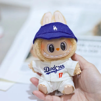 17cm Labubu Doll Clothing – Baseball Suit Size 5 Set for V1/V2 Macaron Sitting Party DIY Handmade Doll Accessories & Gift