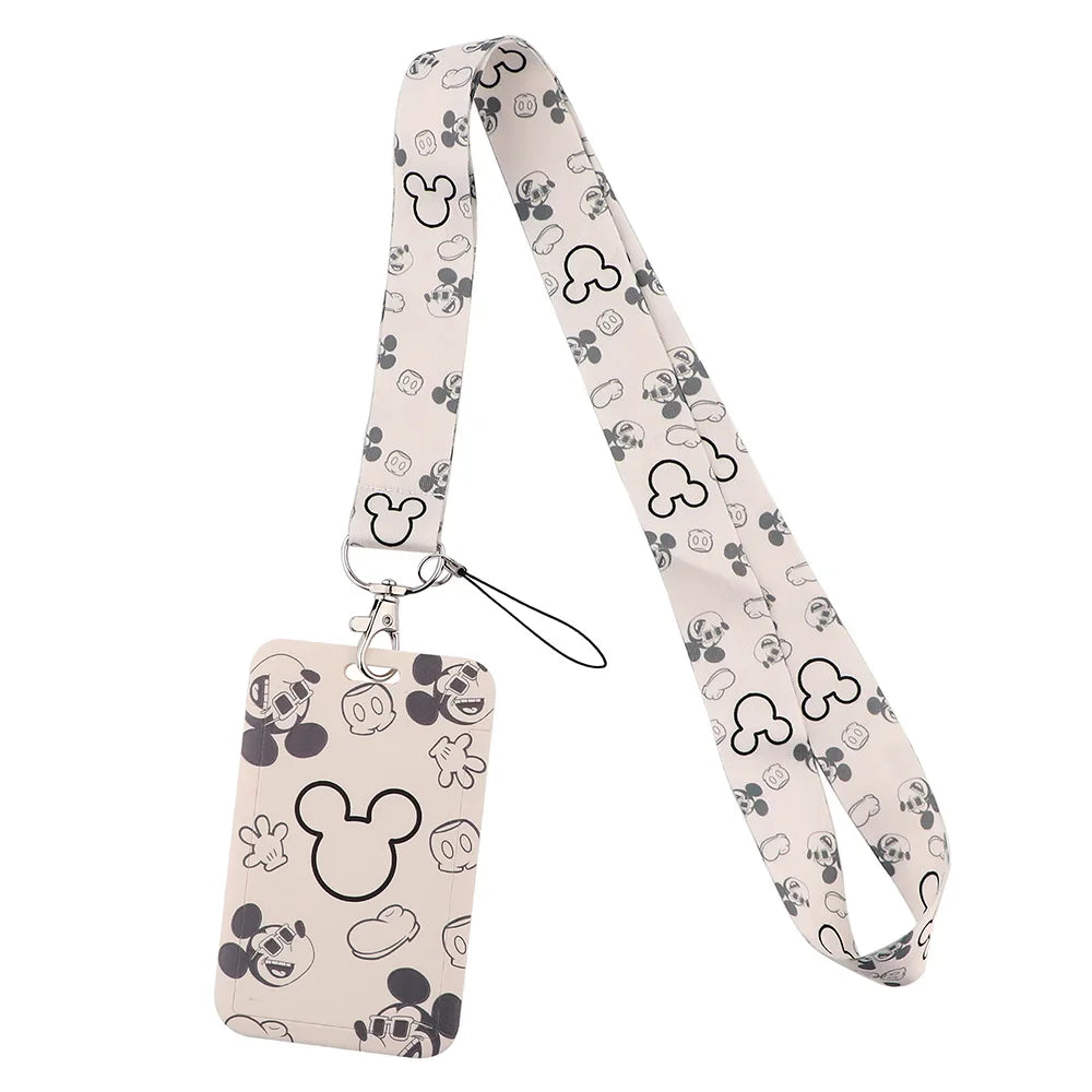 Cartoon Stitch Credential Holder Lanyard – Cute Neck Strap for Keychain, Pass & Credit Card Holder Accessories