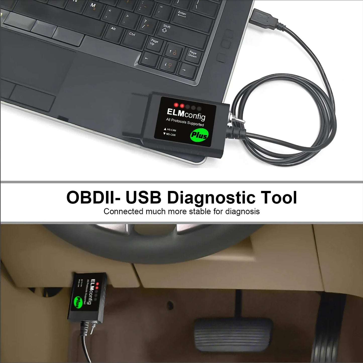 FORScan ELM327 USB OBD2 Scanner - HS CAN & MS CAN Diagnostic Tool for Ford Vehicles