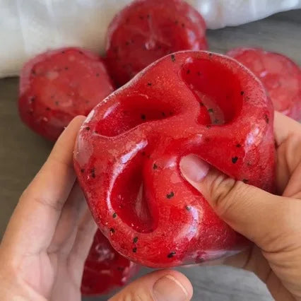 Watermelon Slushy Squishy Toy - Realistic Soft Slow-Rebound Stress Relief Squeeze Toy for Adults