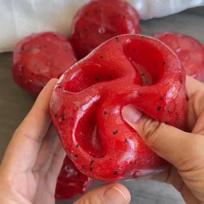 Watermelon Slushy Squishy Toy - Realistic Soft Slow-Rebound Stress Relief Squeeze Toy for Adults