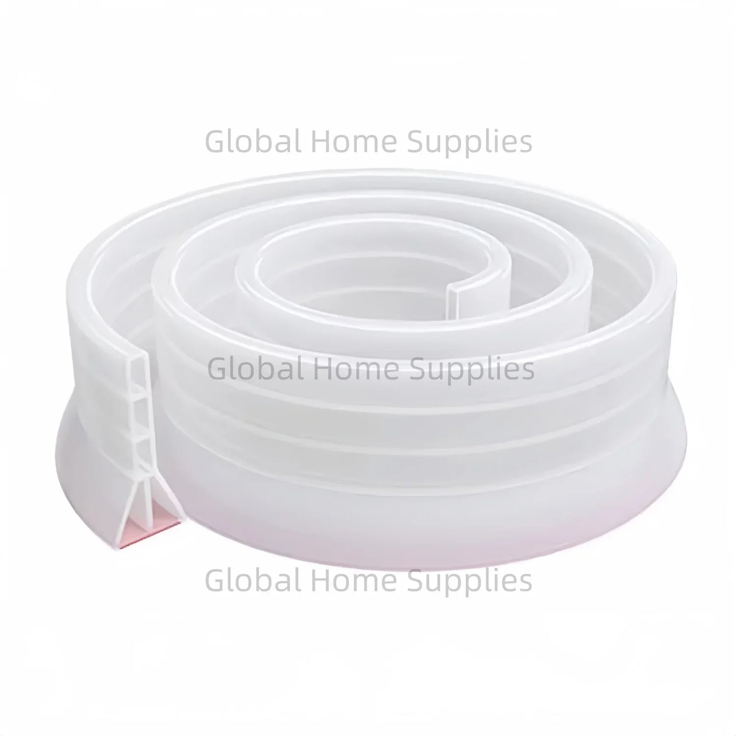 Upgraded 4” / 10cm Collapsible Shower Threshold Water Dam – Bathroom Barrier for Dry & Wet Separation