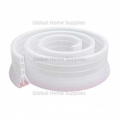 Upgraded 4” / 10cm Collapsible Shower Threshold Water Dam – Bathroom Barrier for Dry & Wet Separation