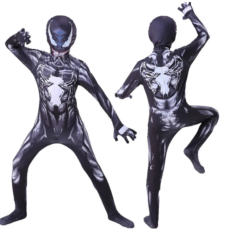 Kids Spider-Man Cosplay Costume – 3D Style Spiderman Suit for Halloween, Party & Venom Theme