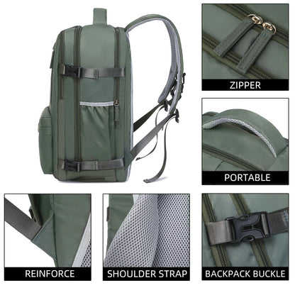Waterproof Laptop Backpack for Women - Travel Leisure Backpack for Men - with Shoe Compartment for 15 Inch Computer